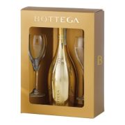 Bottega - Glamour Prosecco Gold in Goldener Geschenkbox mit 2 Gläsern - 0.75L